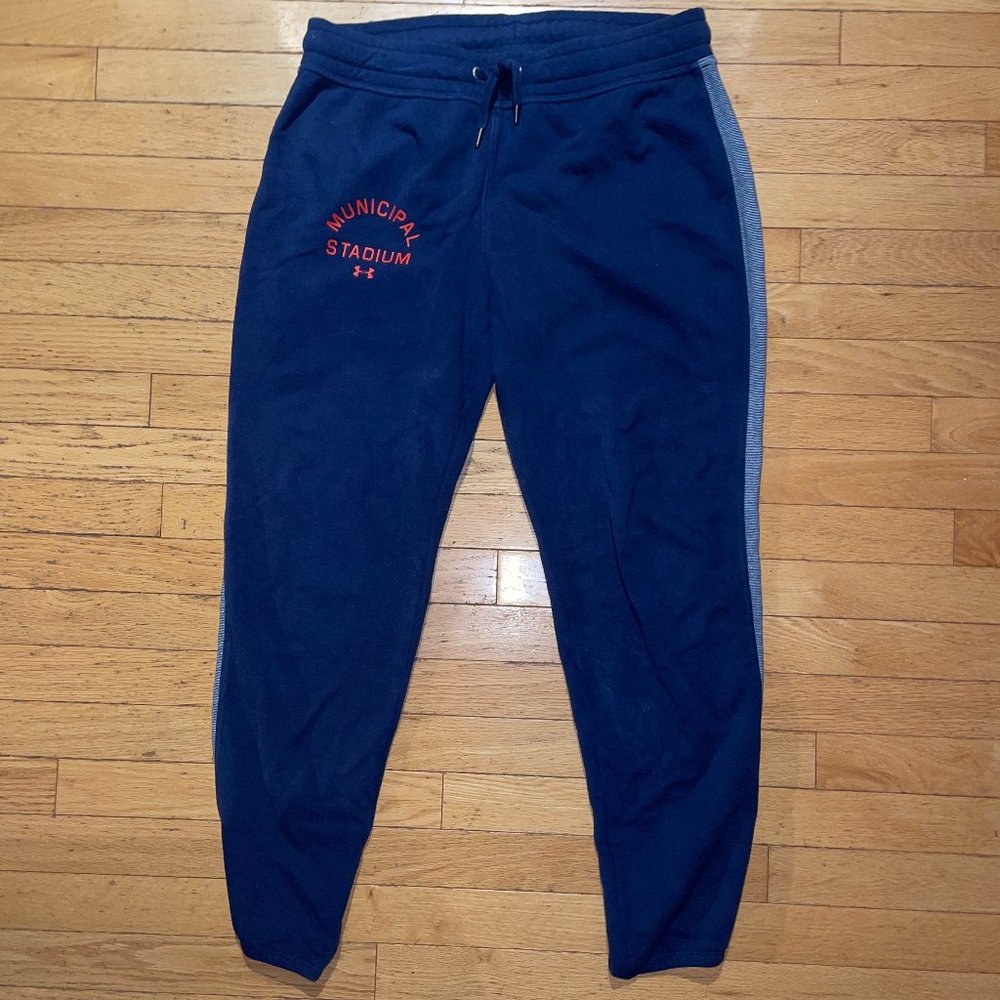 Women's Under Armour Navy Track Sweat Pants Joggers